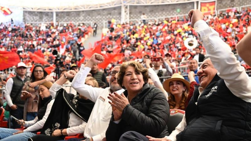 Delfina Gómez promete en Metepec que acabará “con privilegios” si gana la elección de 2023