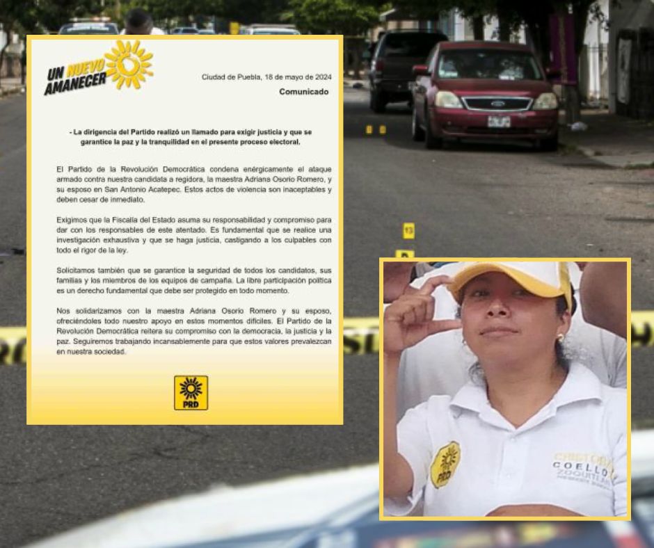 Exigen Justicia y Seguridad ante brutal ataque a Candidata del PRD en Zoquitlán