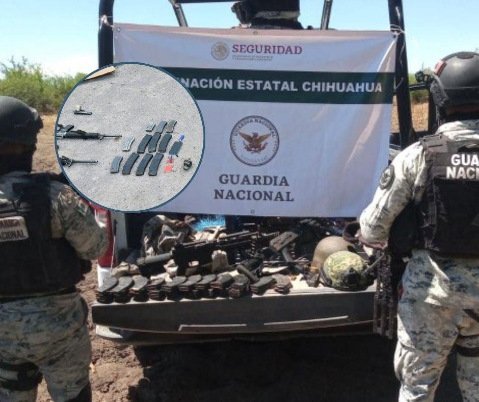 GN incautada armas y municiones sin detenciones en Chihuahua; un golpe al la inseguridad