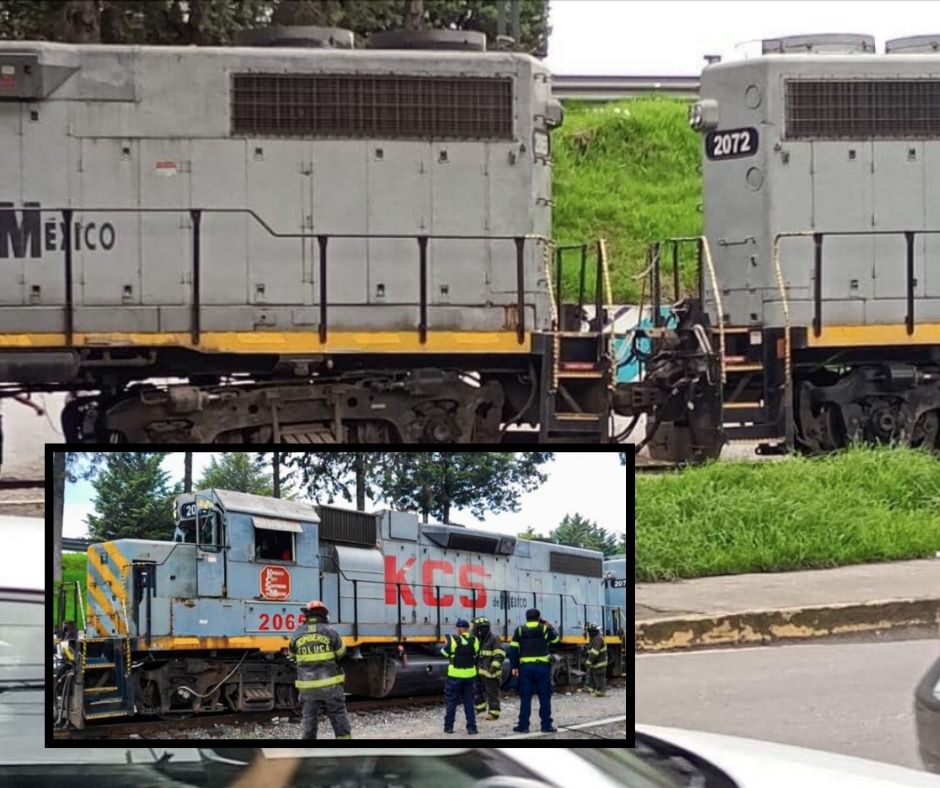 Caos en Toluca por descarrilamiento de tren y crisis por tormenta e inundaciones