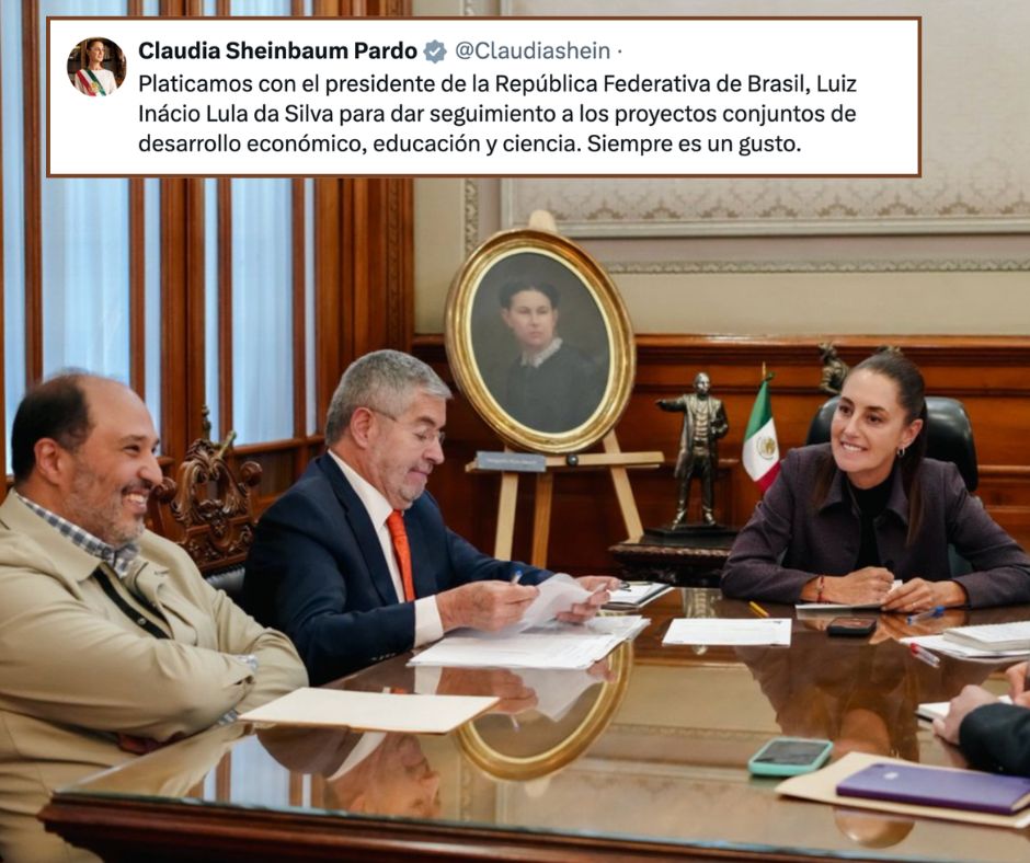 Sheinbaum analiza viajar a Brasil antes de junio tras reiteradas invitaciones de Lula para encuentro empresarial