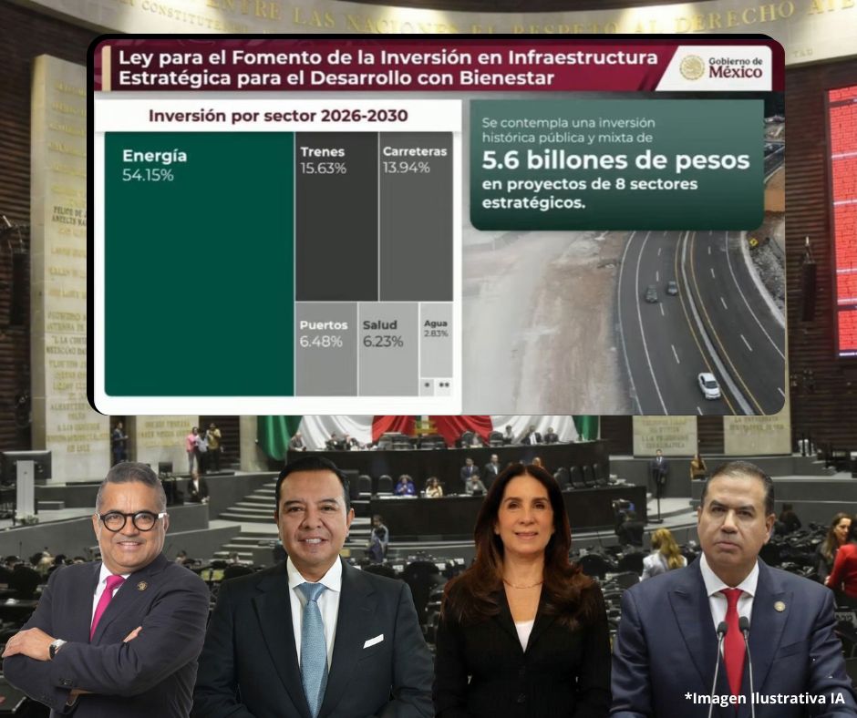 Diputados aprueban ley de infraestructura y eliminan candado; oposición acusa riesgo de deuda y opacidad