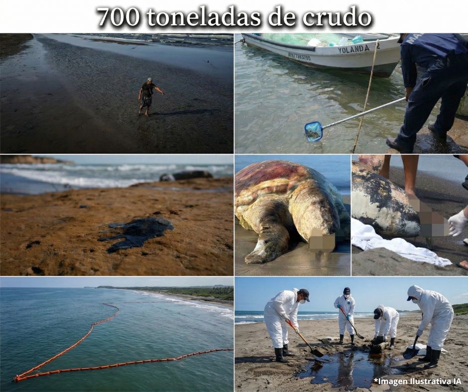 Operativo marítimo retira más de 700 toneladas de crudo y avanza limpieza en costas del Golfo