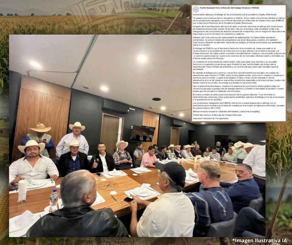 Puertas cerradas en Segob desatan reclamo nacional de campesinos tras mesa de diálogo cancelada