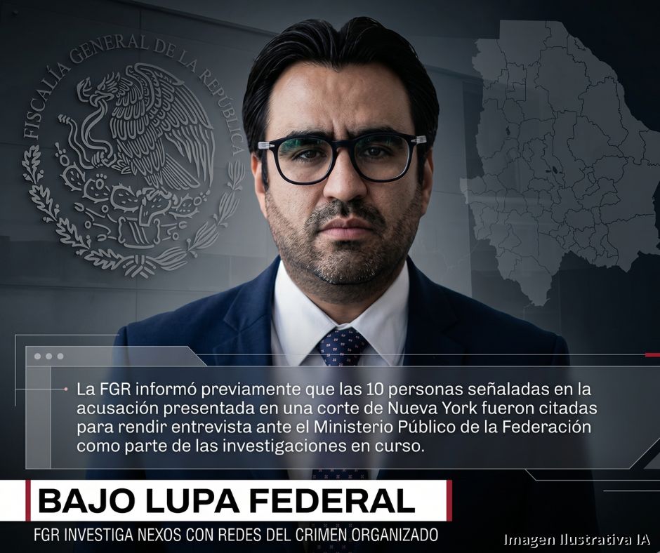 FGR cita a exalcalde de Culiacán tras investigación ligada al Cártel de Sinaloa