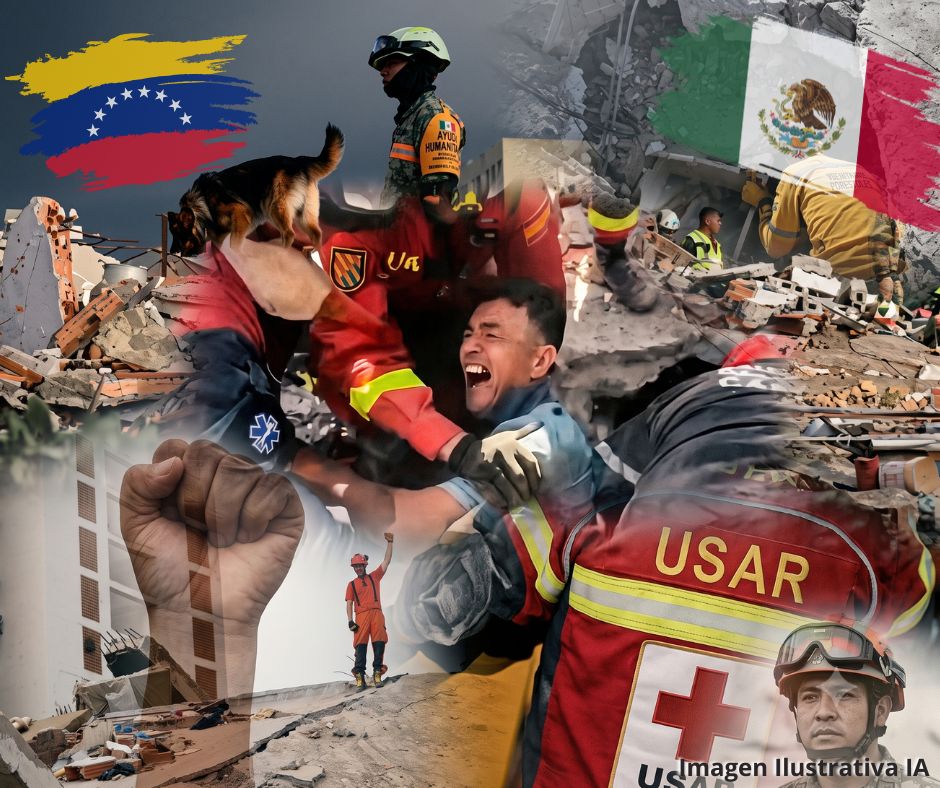 Brigada mexicana encuentra a un sobreviviente mientras aumenta la cifra de muertos en Venezuela
